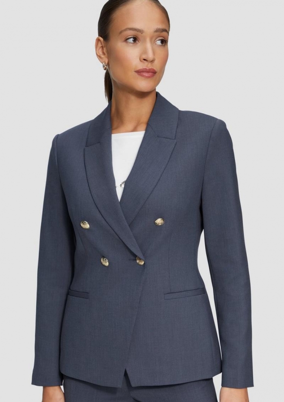 s.Oliver Doppelreihiger Blazer im Slim Fit - dunkelblau