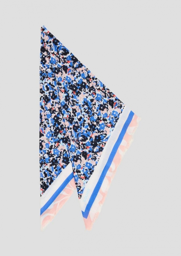 s.Oliver Tuch mit All-over-Muster - navy