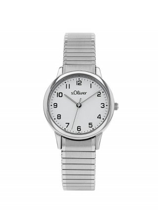 s.Oliver Armbanduhr mit Flexband - silber