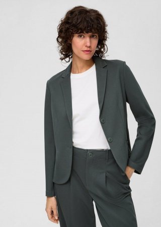 s.Oliver Jersey-Blazer mit Twillstruktur - olivgrün