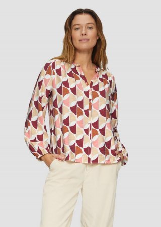 s.Oliver Strukturierte Bluse aus Viskosemix - himbeere