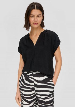 s.Oliver Blusenshirt aus Viskose - schwarz