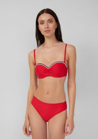 s.Oliver Bandeau-Bikini-Top mit Zierborte Mix & Match - rot