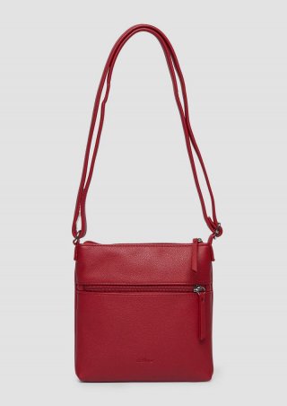 s.Oliver Modische Citybag mit längenverstellbarem Schulterriemen - burgund