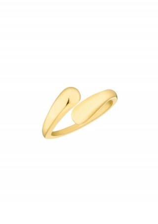 s.Oliver Offener Ring aus IP Gold und Edelstahl - gold