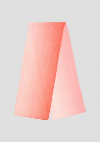 s.Oliver Plissierter Schal mit All-over-Muster - hellorange