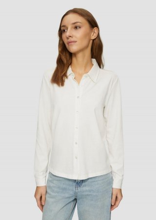 s.Oliver Hemdbluse aus Jersey - creme