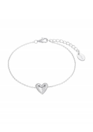 s.Oliver Armband mit Herz-Anhänger - silber