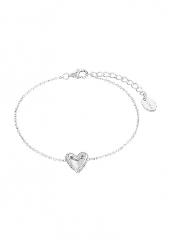 s.Oliver Armband mit Herz-Anhänger - silber