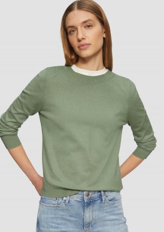s.Oliver Strickpullover aus Viskosemix - salbeigrün