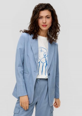 s.Oliver Blazer aus Twill - blassblau