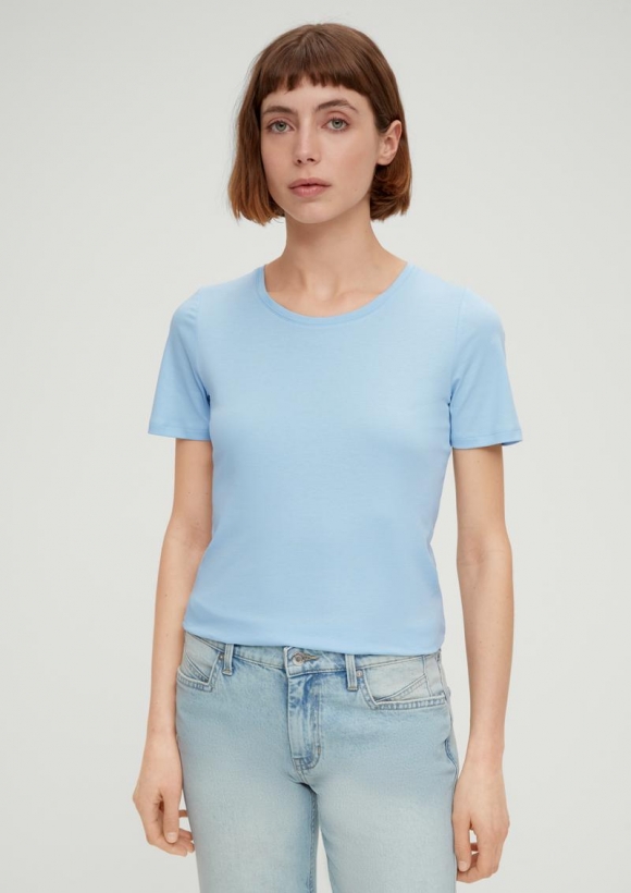 s.Oliver T-Shirt im Slim Fit - hellblau