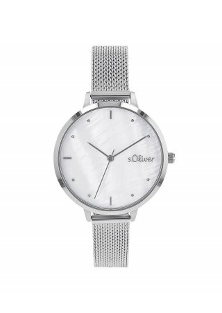 s.Oliver Klassische Milanaise-Armbanduhr - silber