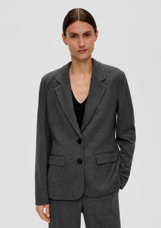 s.Oliver Blazer aus Viskosemix - dunkelgrau