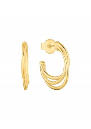 s.Oliver Vergoldete Ohrringe mit geschwungenem Design - gold