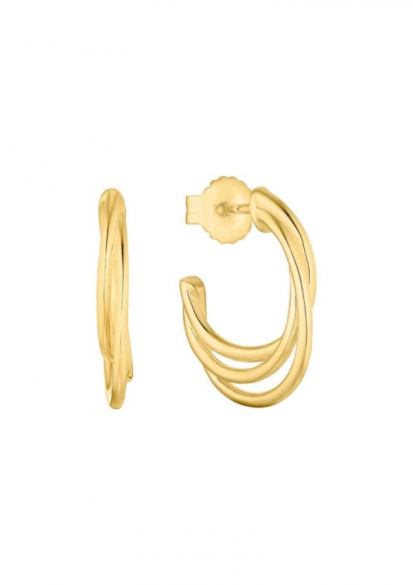 s.Oliver Vergoldete Ohrringe mit geschwungenem Design - gold