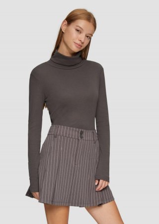 s.Oliver Langarmshirt mit Rollkragen - anthrazit
