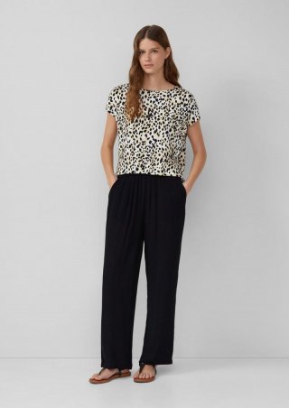 s.Oliver Relaxed Palazzohose mit Eingrifftaschen - schwarz