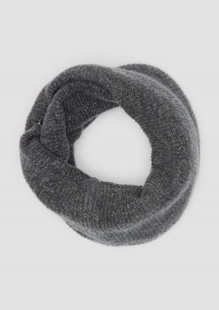 s.Oliver Loop-Schal mit Logo-Ring - graphit