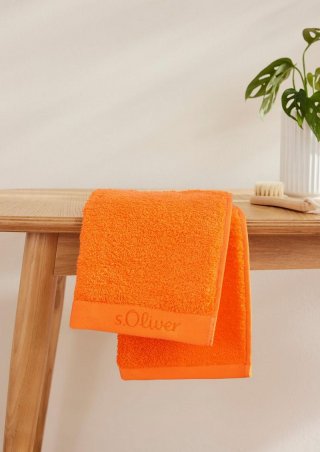s.Oliver Gästehandtuch aus reiner Baumwolle - orange