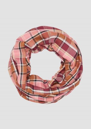 s.Oliver Weicher Loop-Schal aus Twill - himbeere