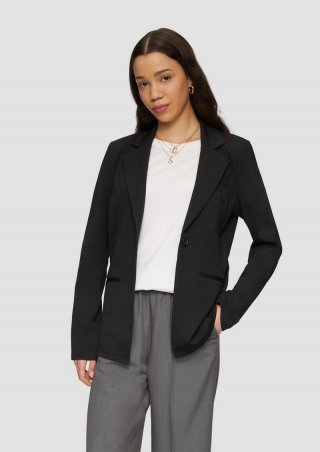 s.Oliver Elastischer Blazer aus Interlockjersey - schwarz