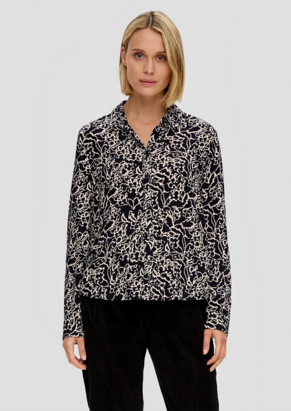 s.Oliver Bluse aus Viskose - schwarz