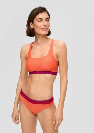 s.Oliver Bikinihose in Colour-Blocking-Optik - orange