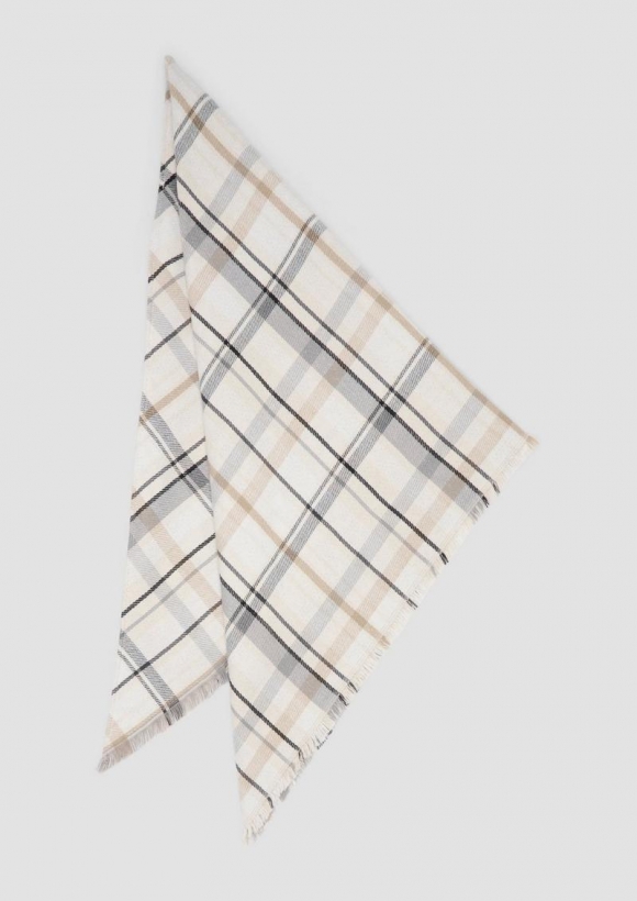 s.Oliver Doubleface-Dreieckstuch aus Viskosemix - ecru