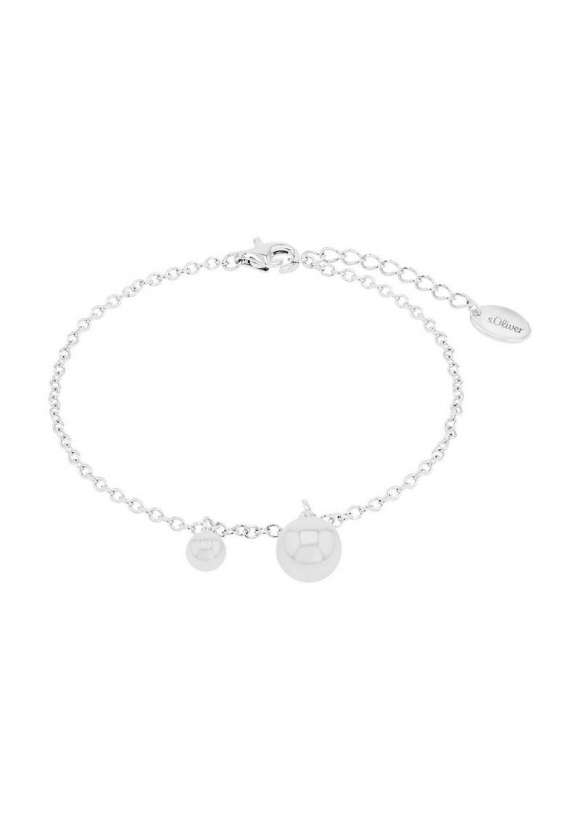 s.Oliver Silber-Armkette mit Zirkonia-Anhängern - silber