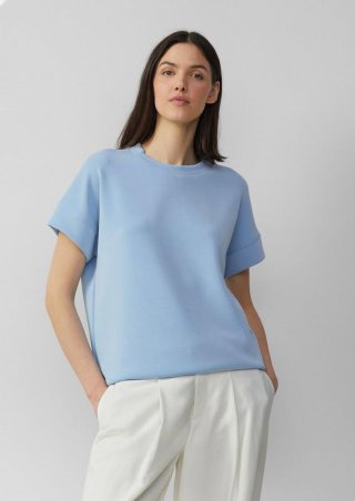 s.Oliver Scuba-Shirt im Relaxed Fit - hellblau