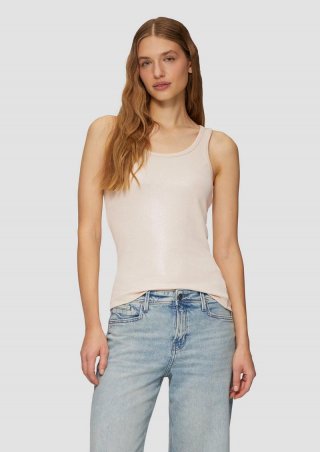 s.Oliver Top mit Glitzer-Effekt - beige