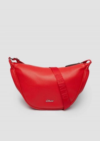 s.Oliver Schultertasche mit Logo auf dem längenverstellbaren Schultergurt - rot