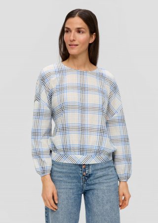 s.Oliver Bluse mit All-over-Print - ecru