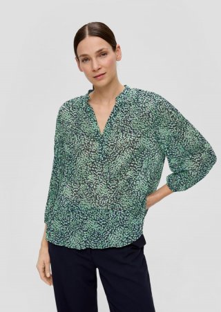 s.Oliver Bluse aus Chiffon - navy