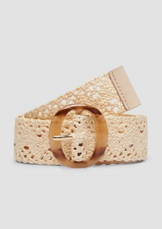 s.Oliver Textilgürtel mit Dornschließe - beige