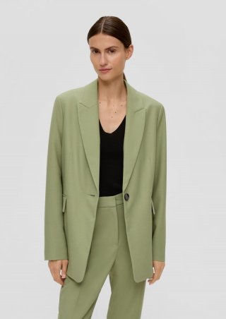 s.Oliver Blazer aus Viskosestretch - helles olivgrün