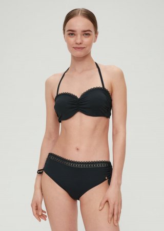 s.Oliver Bikinihose mit seitlicher Raffung - schwarz