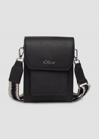s.Oliver Handliche Mini-Bag mit Smartphone-Fach und Magnetverschluss - schwarz