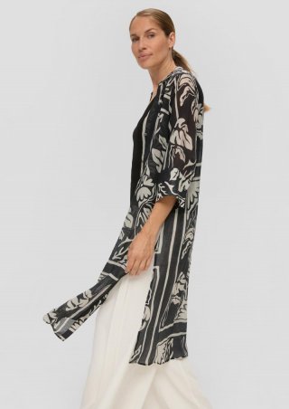 s.Oliver Leichte Longbluse aus Lyocellmix - schwarz