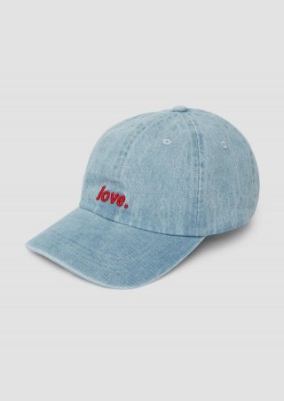 s.Oliver Cap aus Baumwolle mit Stickerei - blau