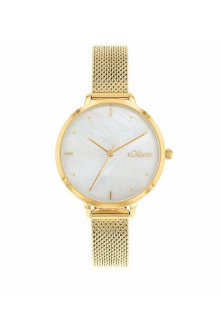 s.Oliver Klassische Milanaise-Armbanduhr - gold