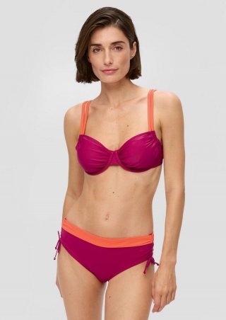 s.Oliver Bügel-Bikini-Top mit Colour-Blocking - burgund