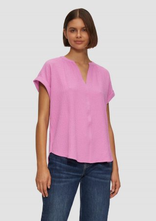 s.Oliver Locker geschnittene Bluse mit Struktur - rosa