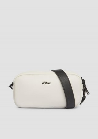 s.Oliver Lässige Camera-Bag mit Logo-Detail und abnehmbarem Schulterriemen - helles beige