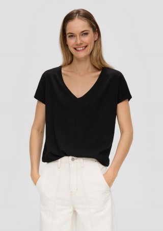 s.Oliver T-Shirt im Relaxed Fit - schwarz