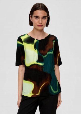 s.Oliver Twillbluse aus Viskose - schwarz