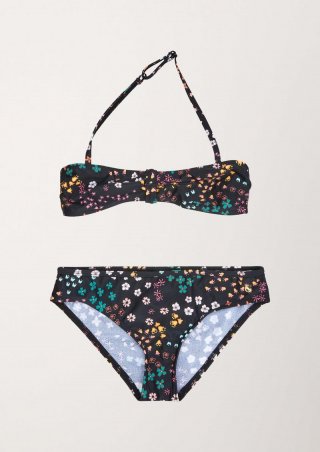 s.Oliver Bandeau-Bikini mit Träger - dunkelgrau