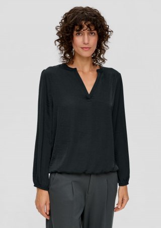 s.Oliver Bluse mit V-Ausschnitt - navy