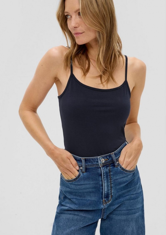 s.Oliver Top aus Baumwollmix - navy